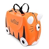Trunki Handgepäck und Kinderkoffer zum Draufsitzen | Kinder Risen Geschenk für Mädchen und Jungen | Trolley Tipu Tiger (Orange)